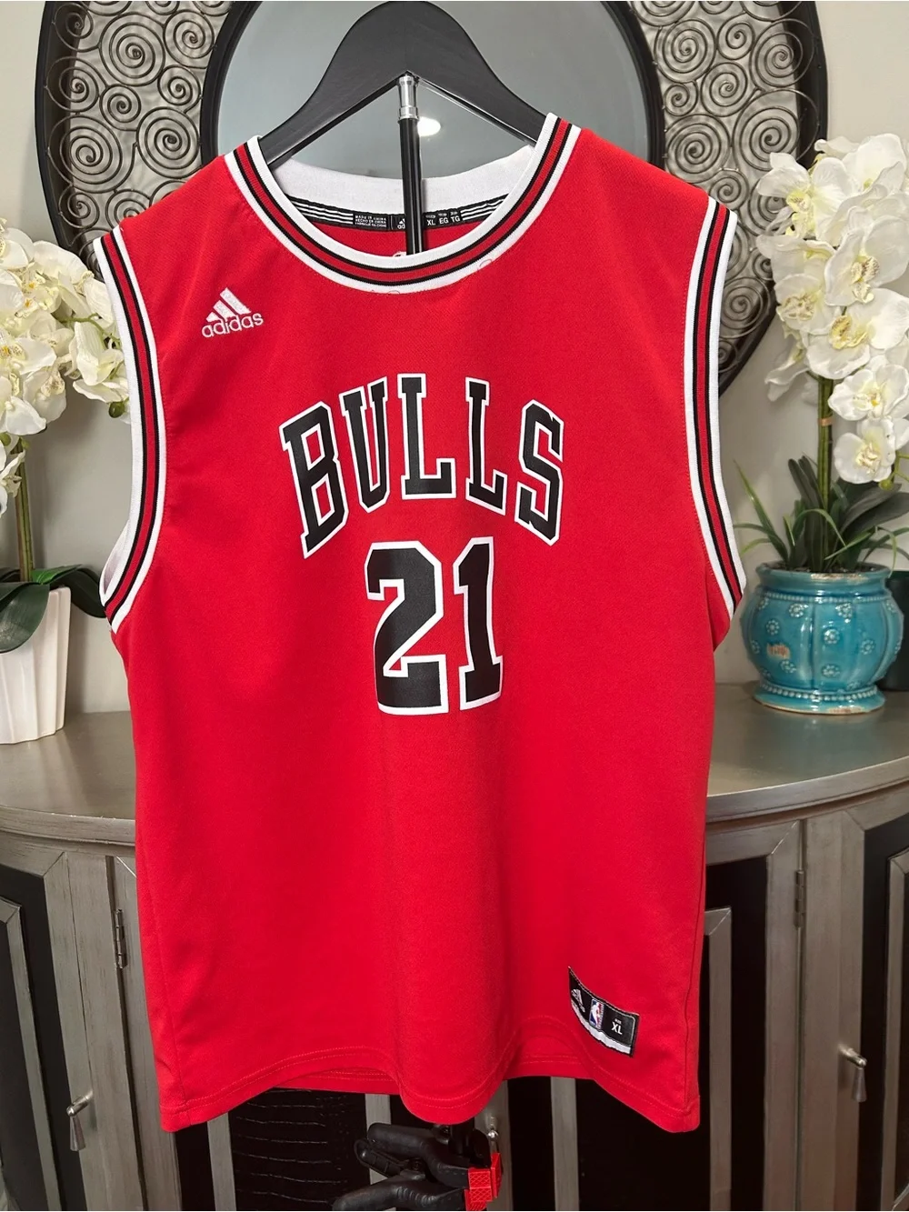 Adidas Jimmy Butler #21 Chicago Bulls NBA Jersey Mens XL Red Basketball